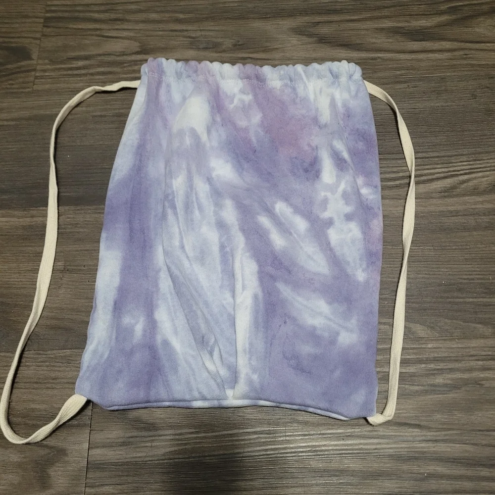 Boys Lie Purple Tie-Dye Drawstring Backpack